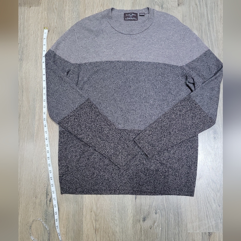 Black Brown 1826 Charcoal and Light Gray Crewneck Sweater